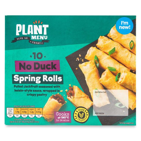 Plant Menu No Duck Spring Rolls 180g/10 Pack